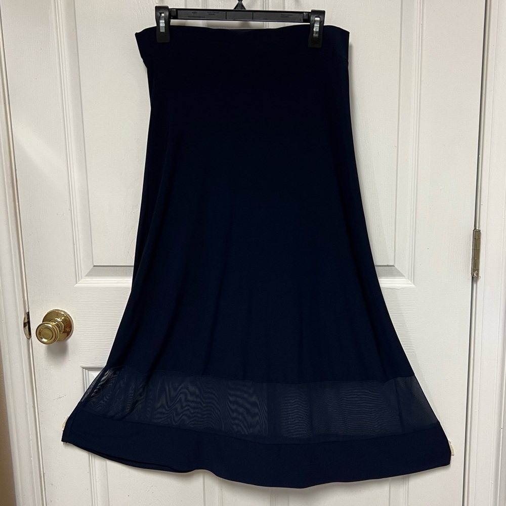 J. M. Fleurette Elegant Navy Blue Women's Skirt